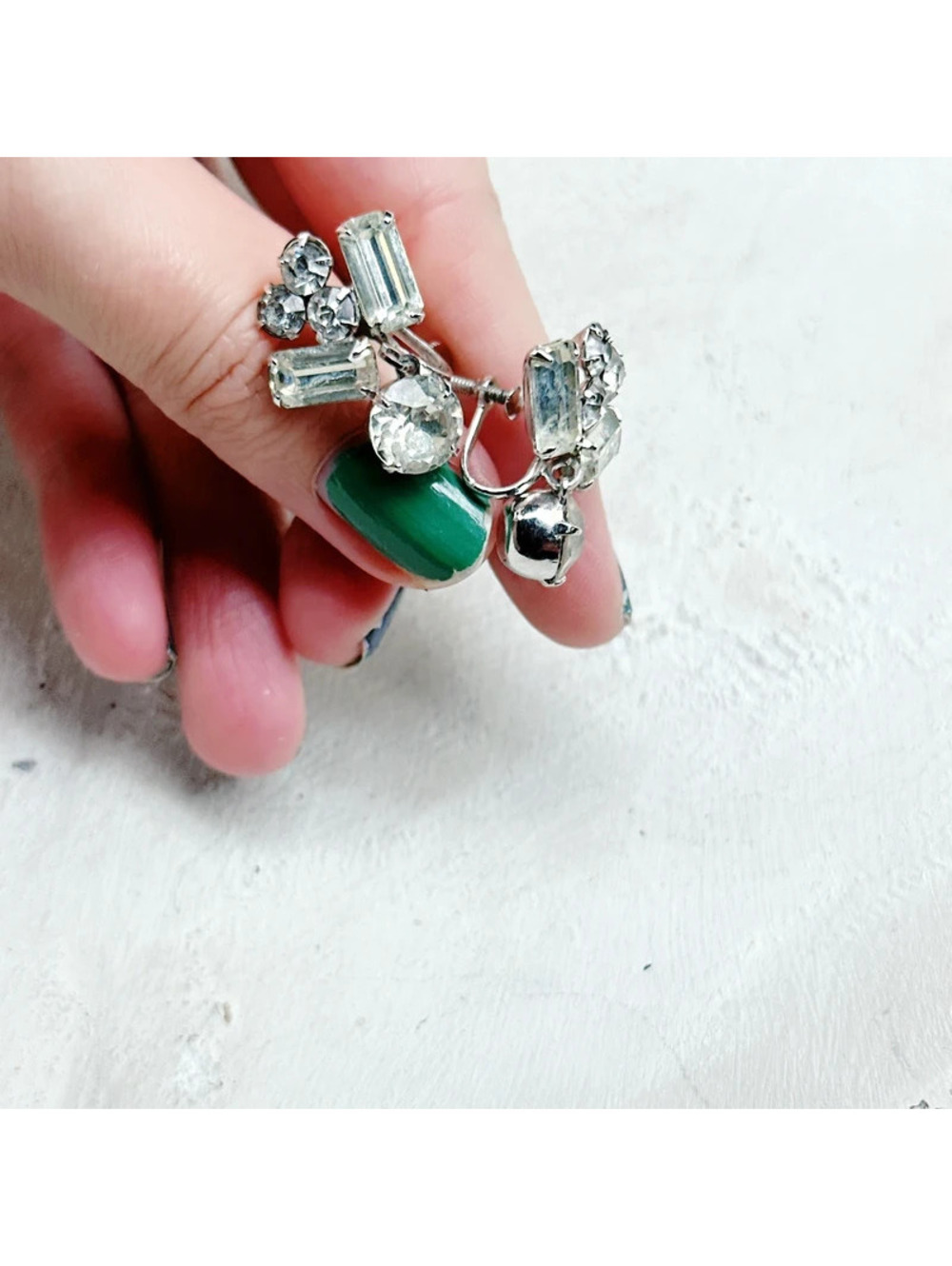1350mc. Silvertone Vintage Screwback Earrings